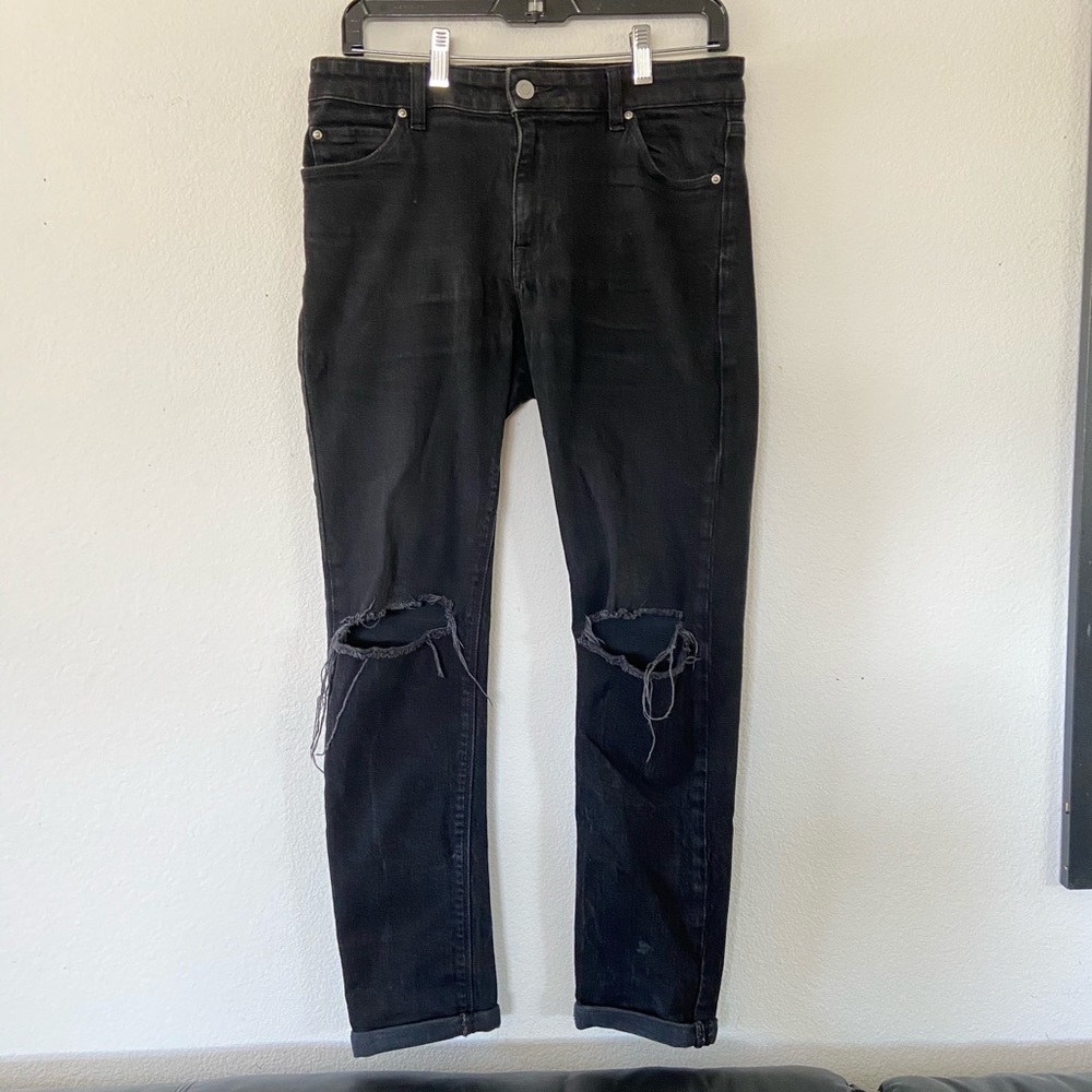 ASOS Black Skinny Distressed Jeans